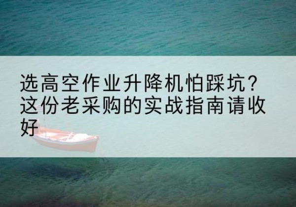永仁高空作业升降机厂家推荐-选高空作业升降机怕踩坑？这份老采购的实战指南请收好
